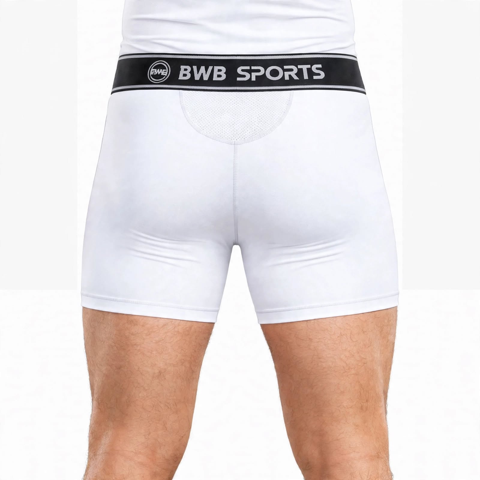 BWB Men's White Boxer Shorts – Breathable Sports Underwear