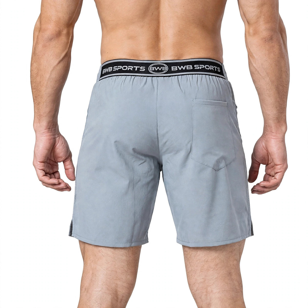 BWB Men's Black Sports Gym Running Shorts