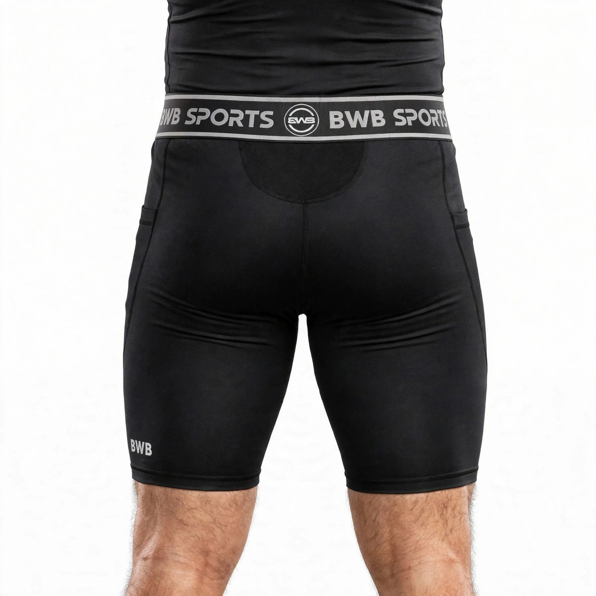 BWB Men's Black Compression Shorts – Athletic Base Layer