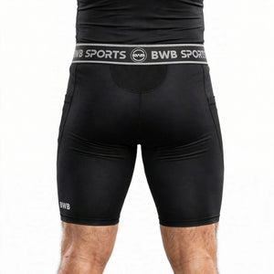 BWB Men's Black Compression Shorts – Athletic Base Layer