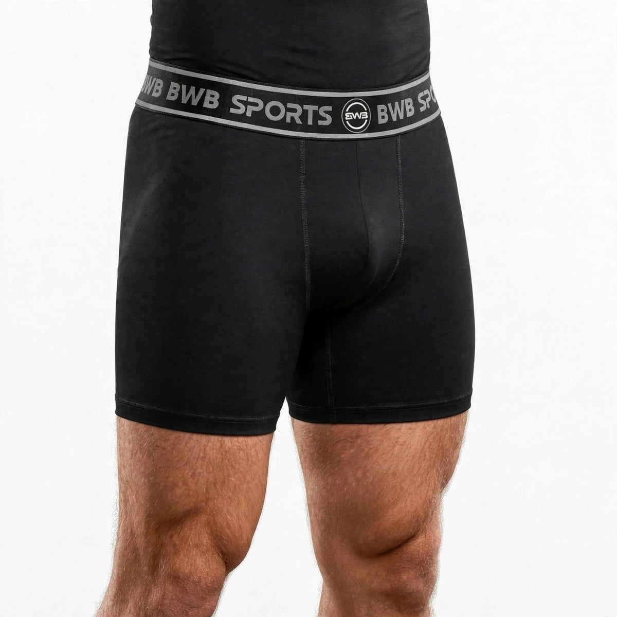BWB Men's Black Boxer Shorts – Breathable Sports Underwear