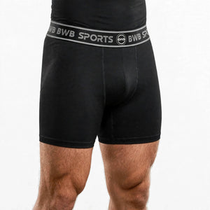 BWB Men's Black Boxer Shorts – Breathable Sports Underwear