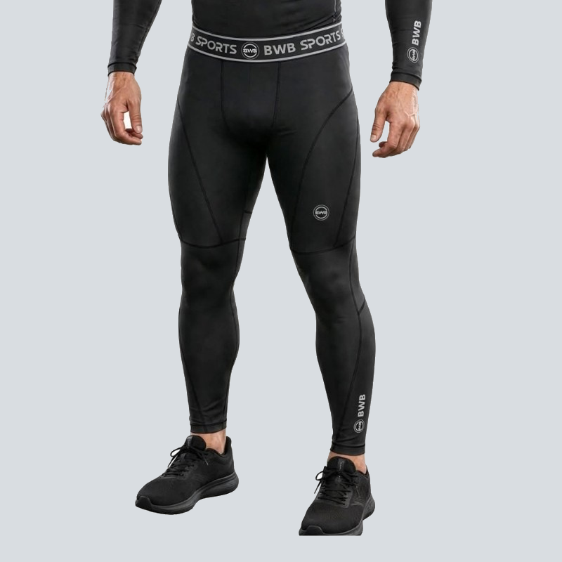 BWB Men's Black Compression Baselayer Leggings