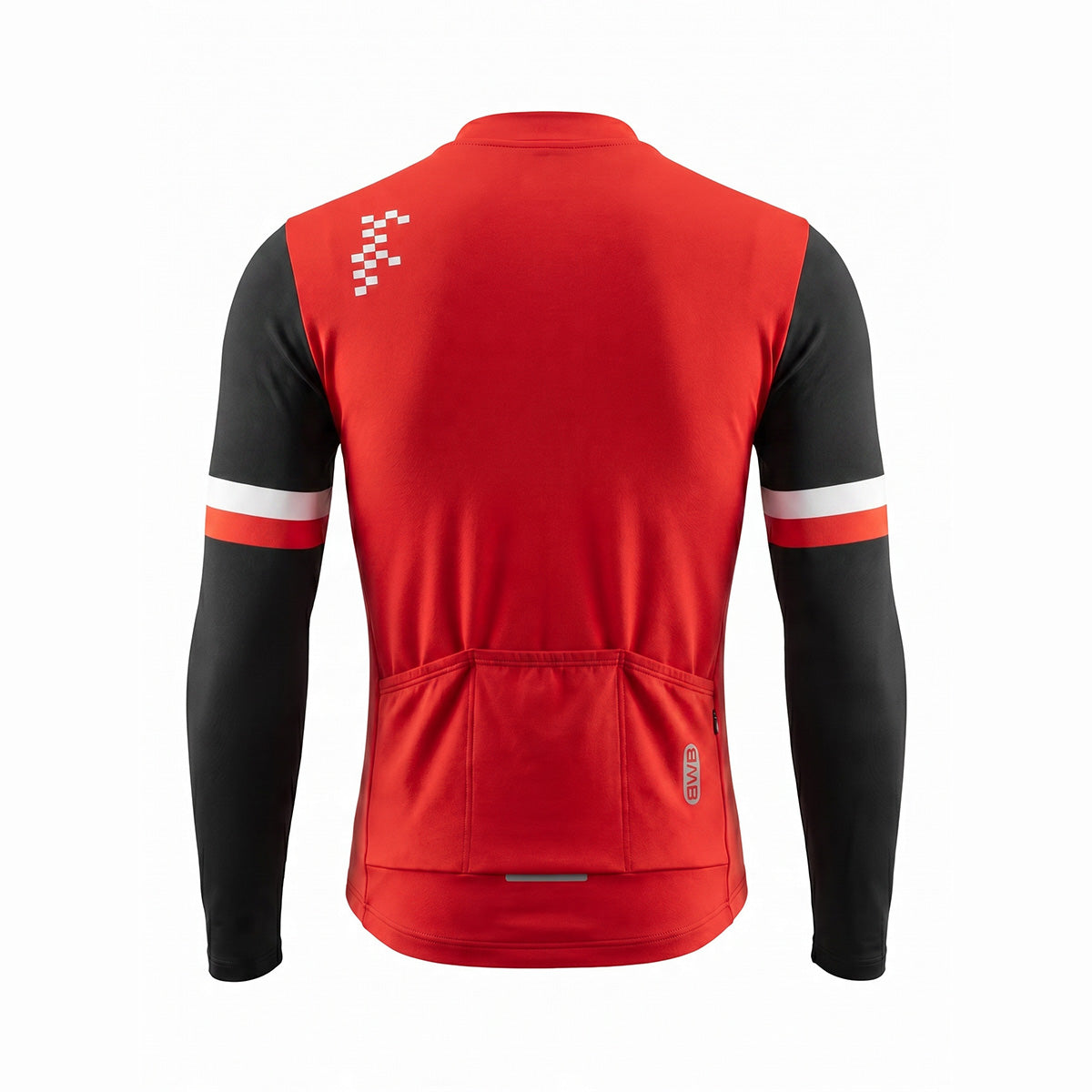 BWB Men's Red Thermal Frost performance Winter Cycling Jersey & cargo Bib Tights Set