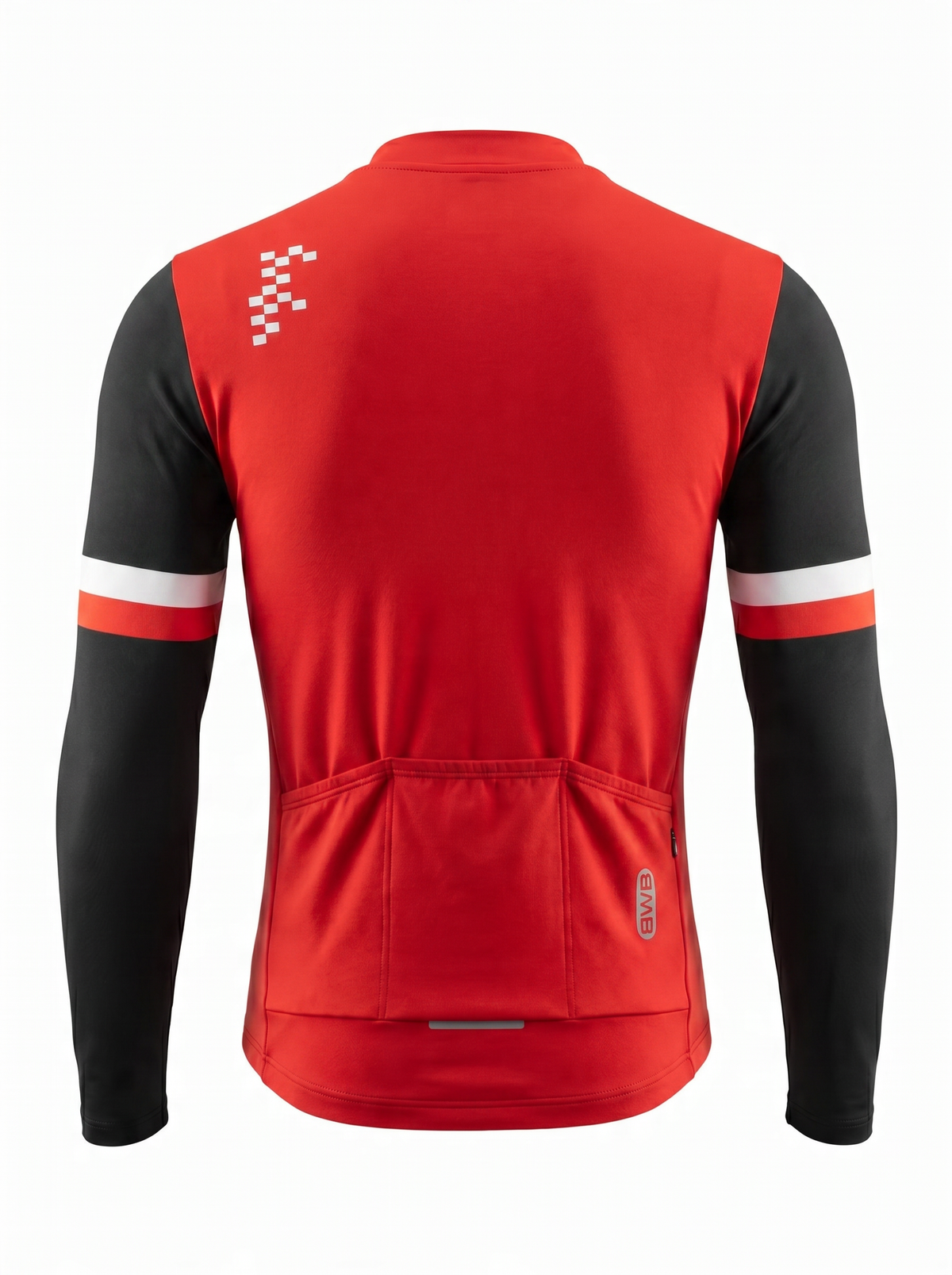 BWB Men's Red Thermal Frost performance Winter Cycling Jersey & cargo Bib Tights Set