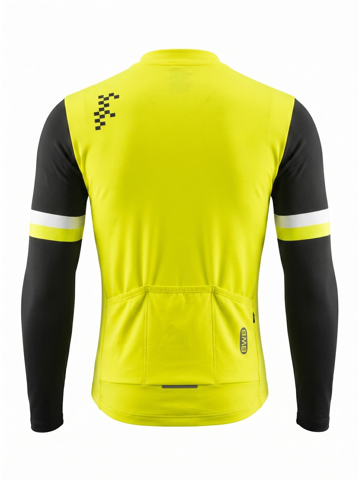 BWB Men's Yellow Thermal Frost performance Winter Cycling Jersey & cargo Bib Tights Set