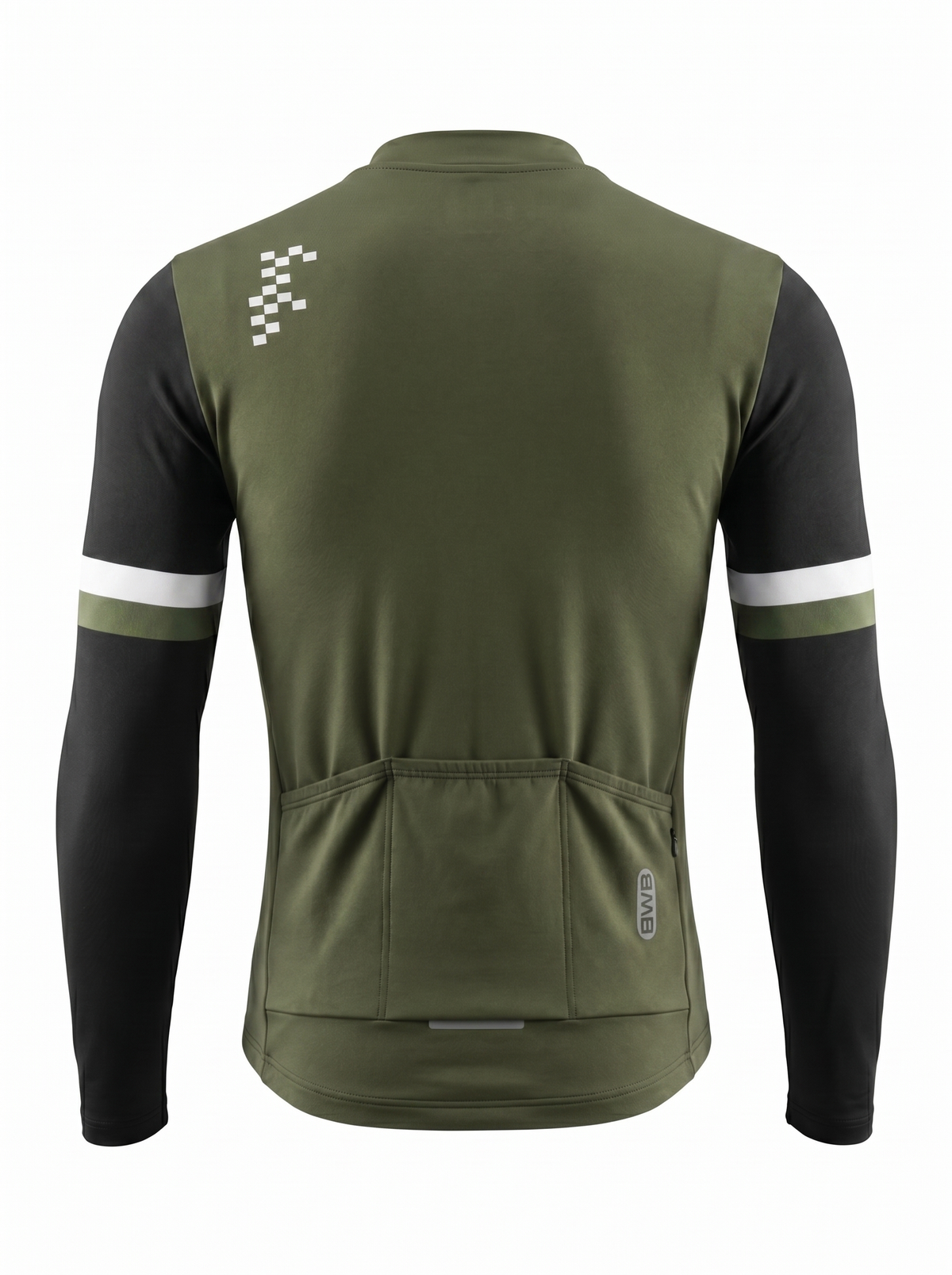 BWB Men's Green Thermal Frost performance Winter Cycling Jersey & cargo Bib Tights Set