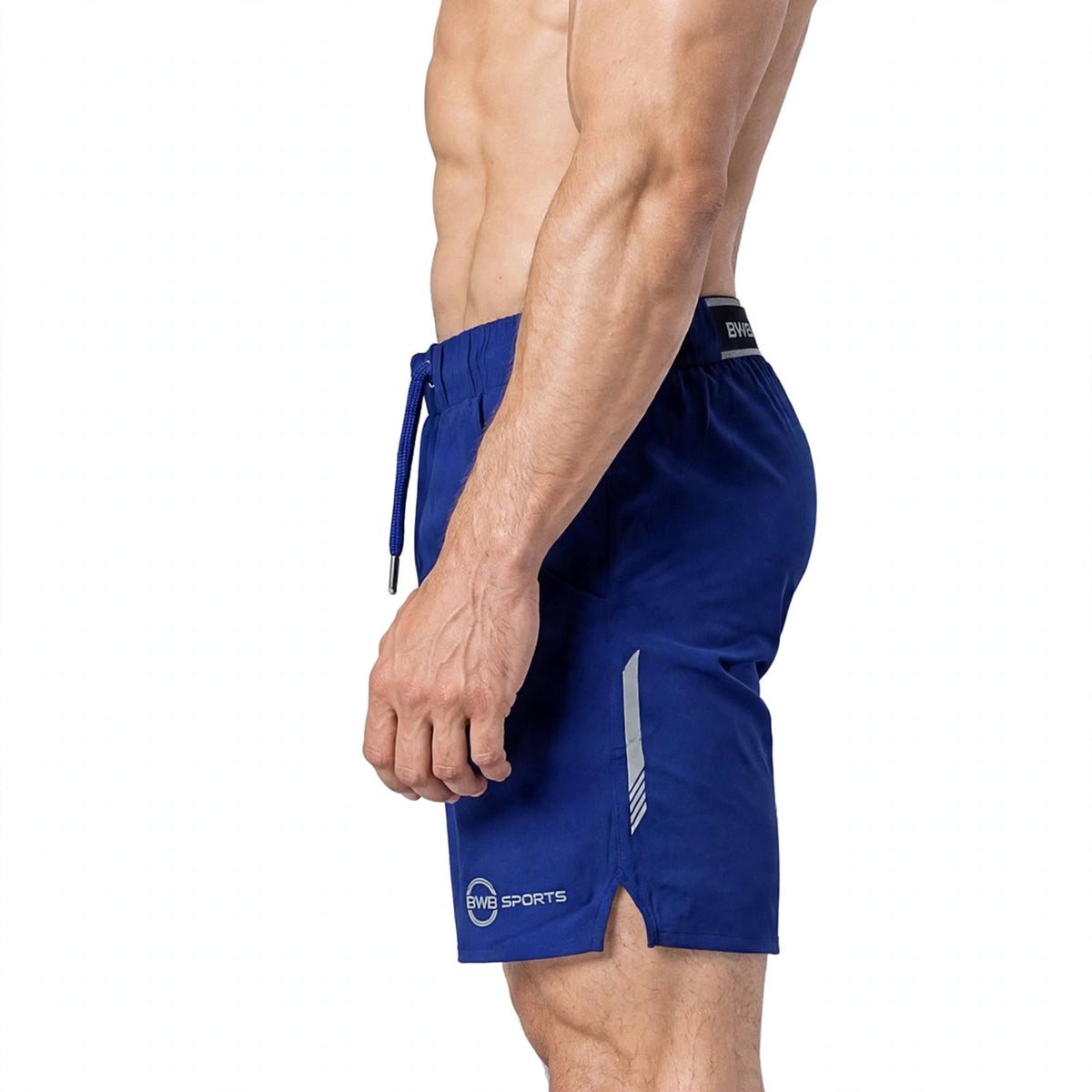 BWB Men's Black Sports Gym Running Shorts