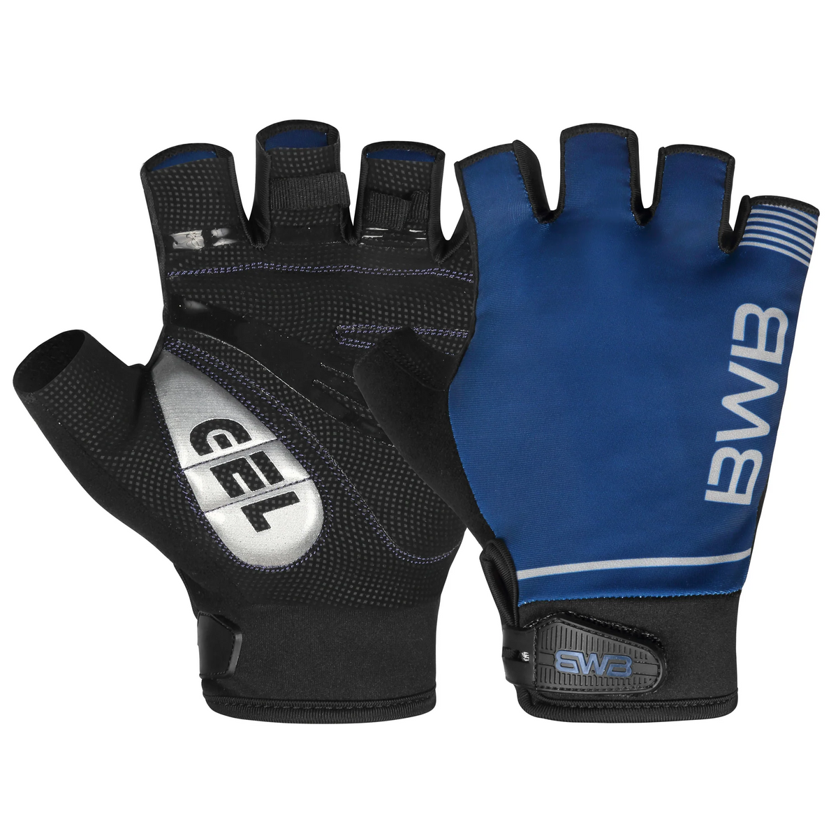 Navy Blue Men's Short Sleeve Cycling Jersey & Bib Shorts Set with 3 Pairs Cycling Socks & Free Fingerless Gel Padded Gloves