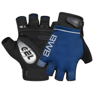 Navy Blue Men's Short Sleeve Cycling Jersey & Bib Shorts Set with 3 Pairs Cycling Socks & Free Fingerless Gel Padded Gloves