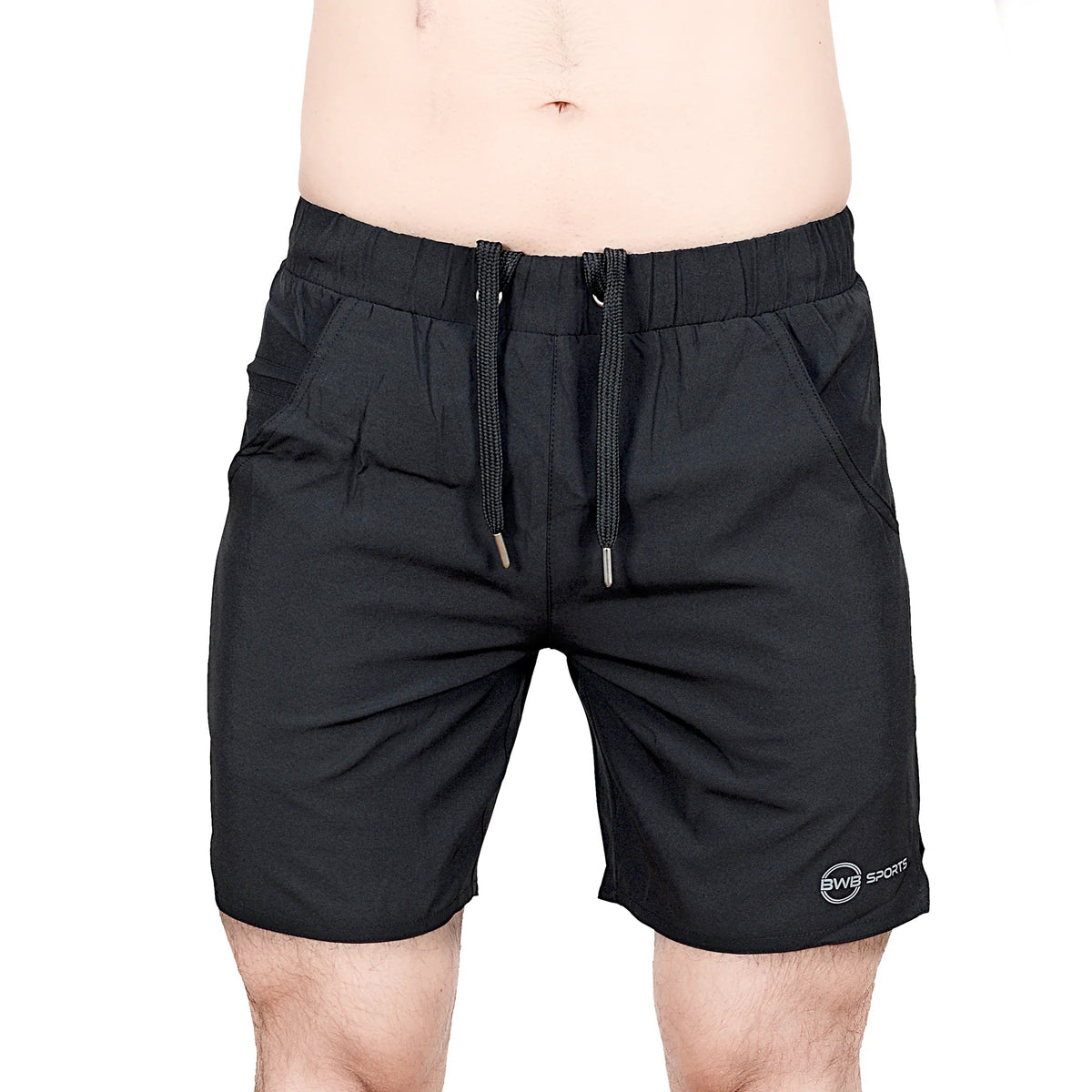 Black/Orange Men's Sleeveless Compression Shirt & Gym Shorts Set with Free No-Show Socks