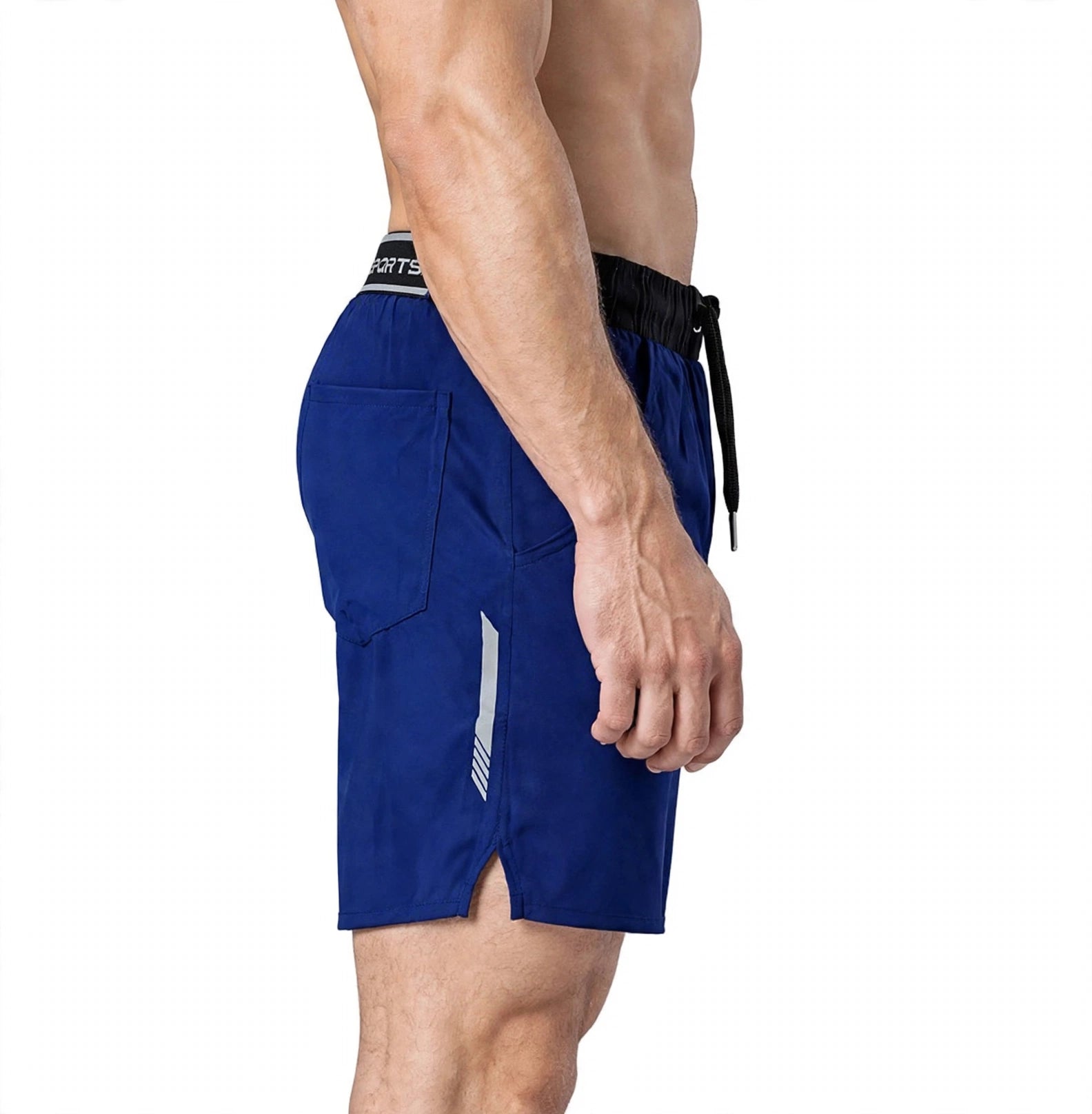 BWB Men's Royal Blue Lightweight Sports Running Shorts