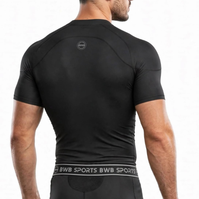 BWB Men's Black Compression Top Sleeveless