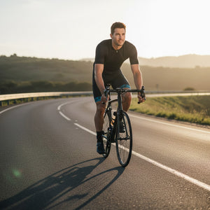 BWB Men’s Essential Black & Blue Gel Padded Summer Cycling Cargo Shorts