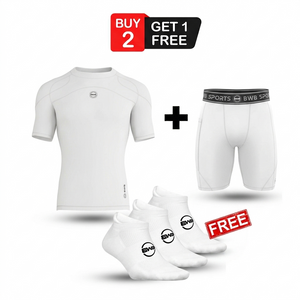 BWB Men’s White Race Day Runner Performance Bundle
