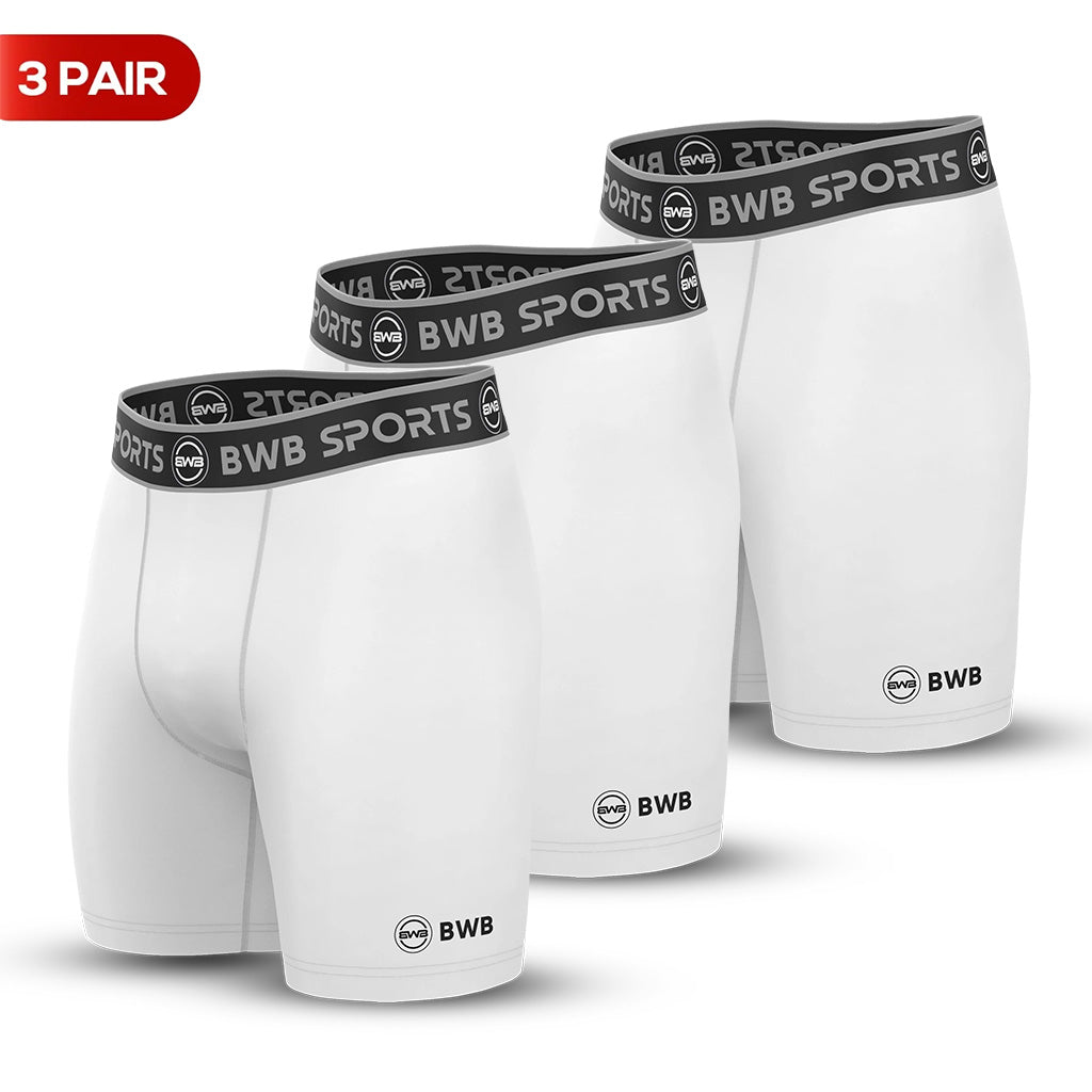 BWB Men's Boxer Shorts Value Pack 3 - White